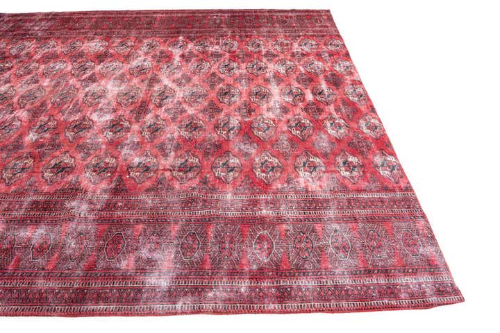 10' x 10' 6 Hand Knotted Ultra Vintage Persian Wool Square Rug