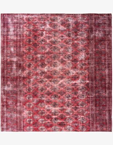 10' x 10' 6 Hand Knotted Ultra Vintage Persian Wool Square Rug