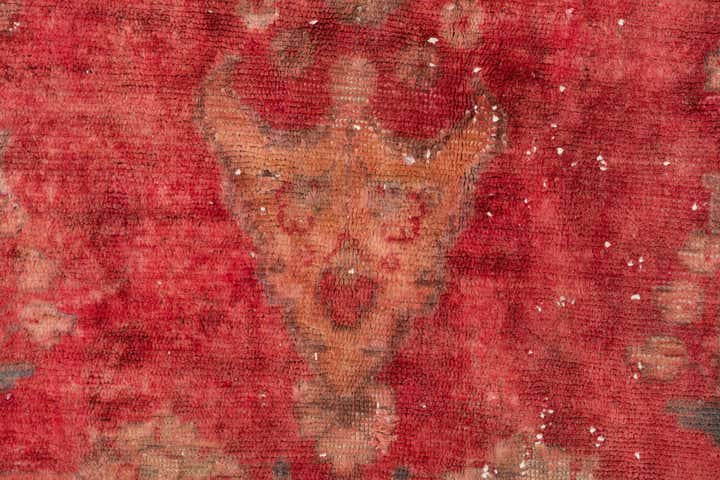 7' 1 x 7' 7 Hand Knotted Ultra Vintage Persian Wool Square Rug