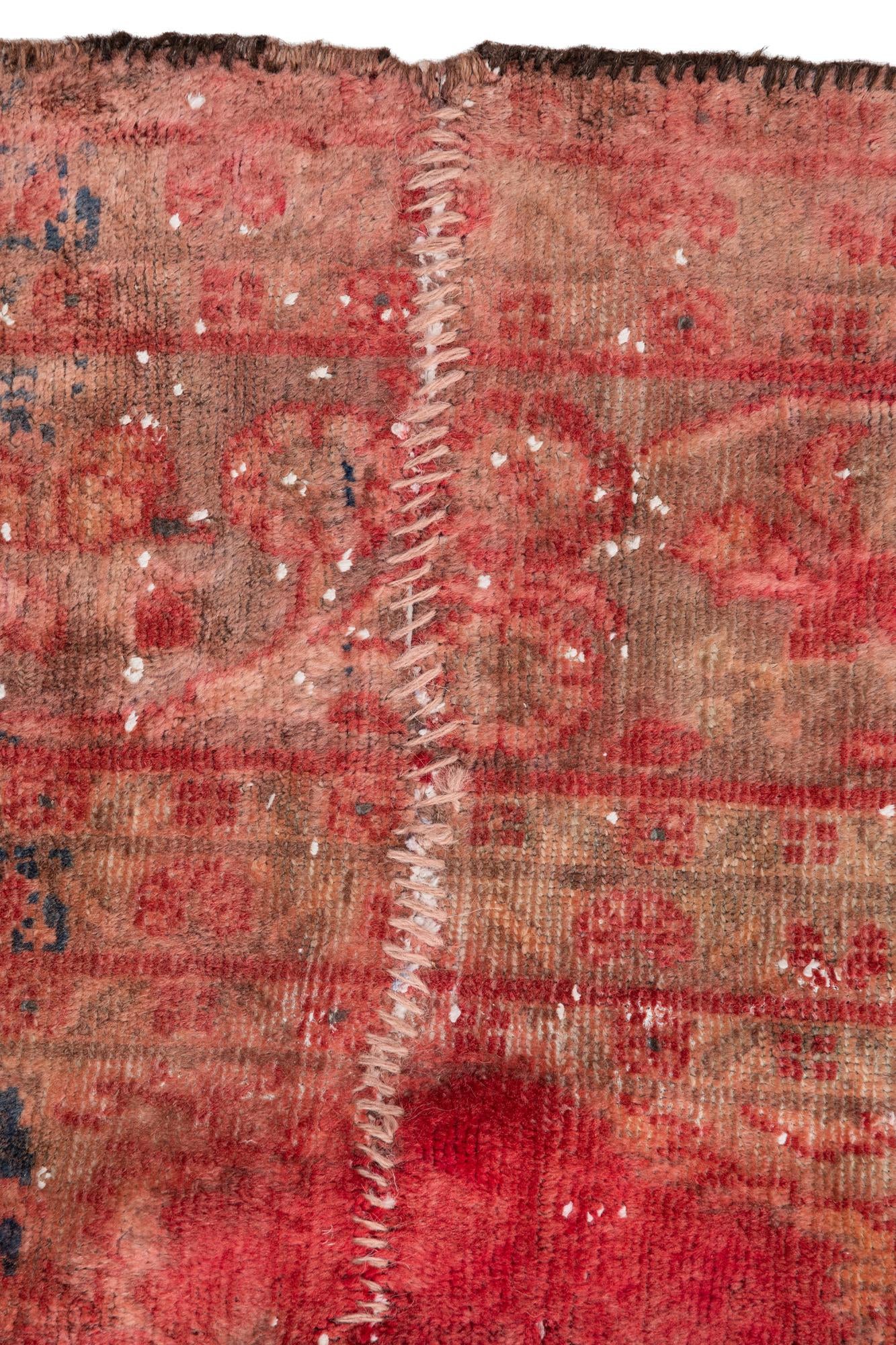 7' 1 x 7' 7 Hand Knotted Ultra Vintage Persian Wool Square Rug