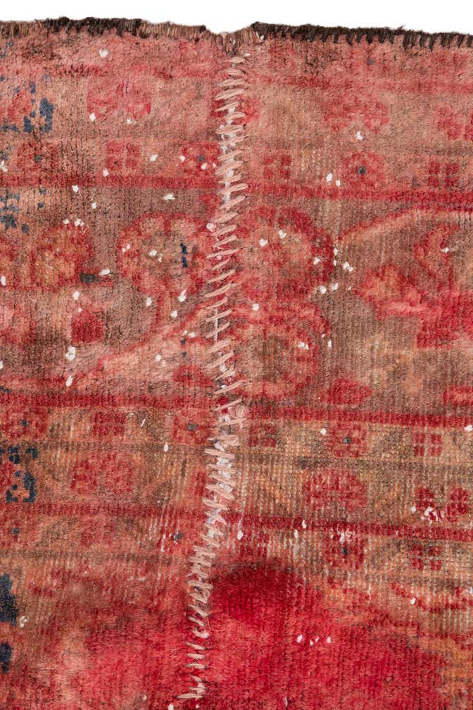 7' 1 x 7' 7 Hand Knotted Ultra Vintage Persian Wool Square Rug