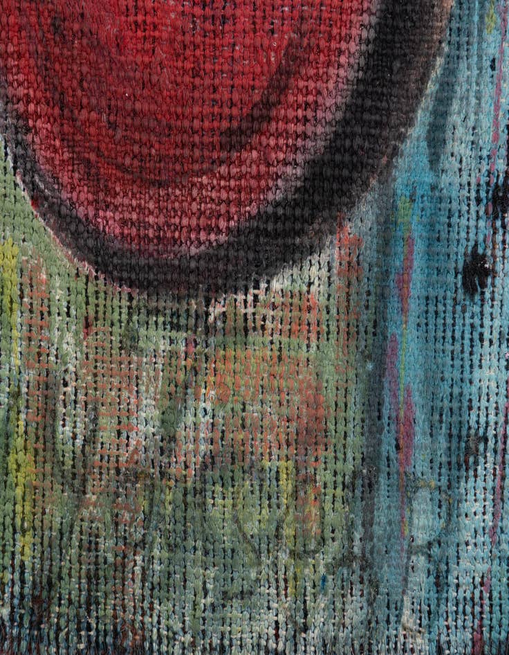 Detail image of 3' 4 x 3' 8  Hand Knotted Ultra Vintage Persian Wool Square Rug