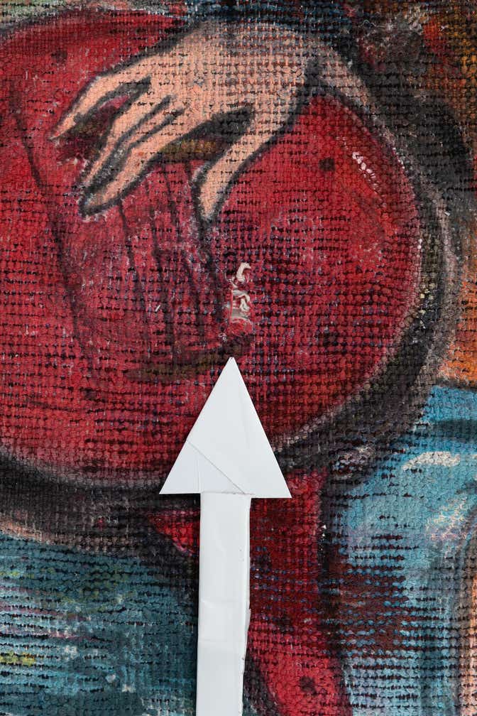 3' 4 x 3' 8 Hand Knotted Ultra Vintage Persian Wool Square Rug