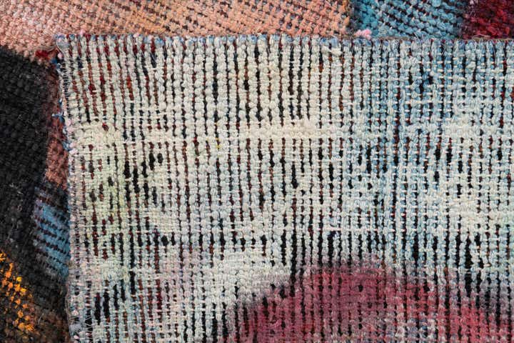 3' 4 x 3' 8 Hand Knotted Ultra Vintage Persian Wool Square Rug