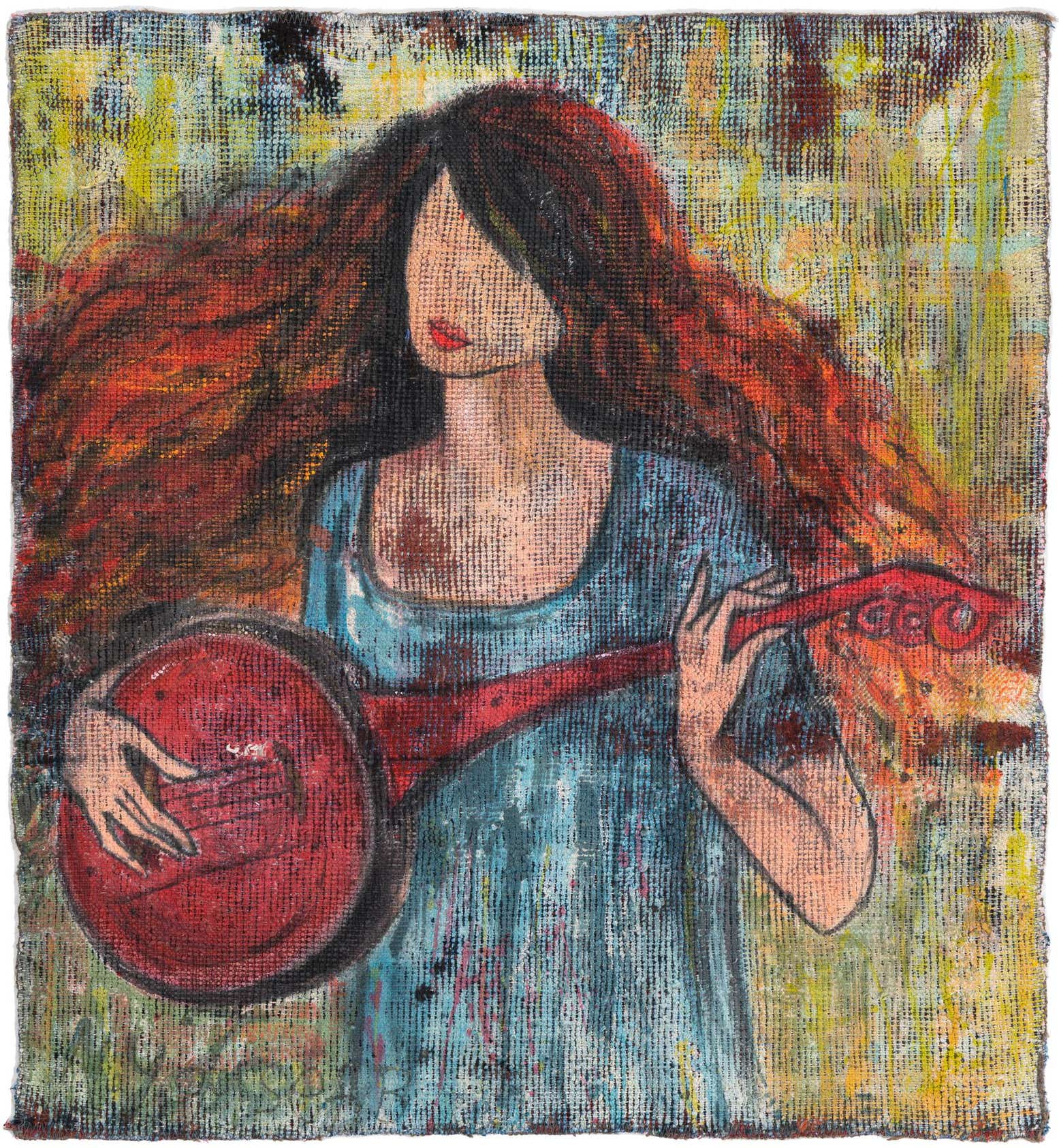 3' 4 x 3' 8 Hand Knotted Ultra Vintage Persian Wool Square Rug