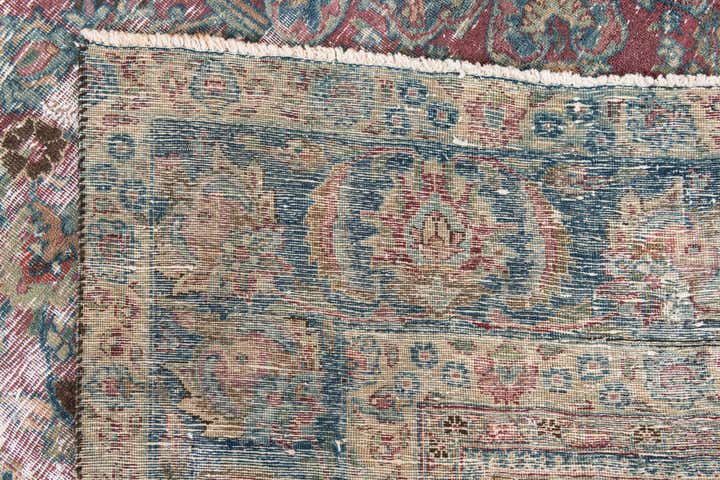 9' 5 x 9' 9 Hand Knotted Ultra Vintage Persian Wool Square Rug