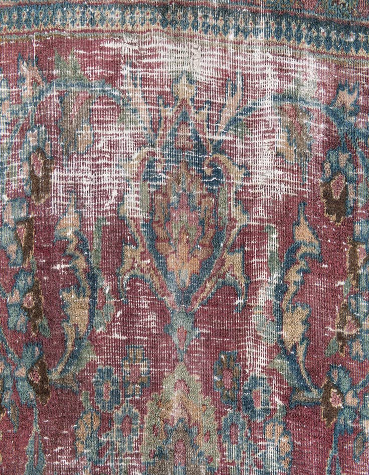 Detail image of 9' 5 x 9' 9  Hand Knotted Ultra Vintage Persian Wool Square Rug