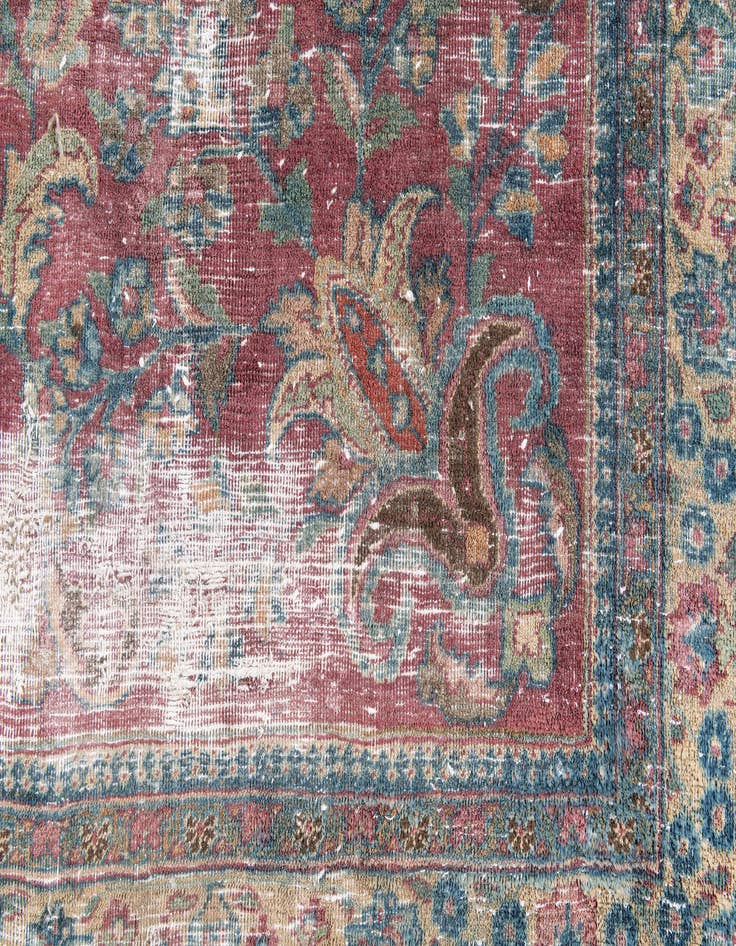 Detail image of 9' 5 x 9' 9  Hand Knotted Ultra Vintage Persian Wool Square Rug