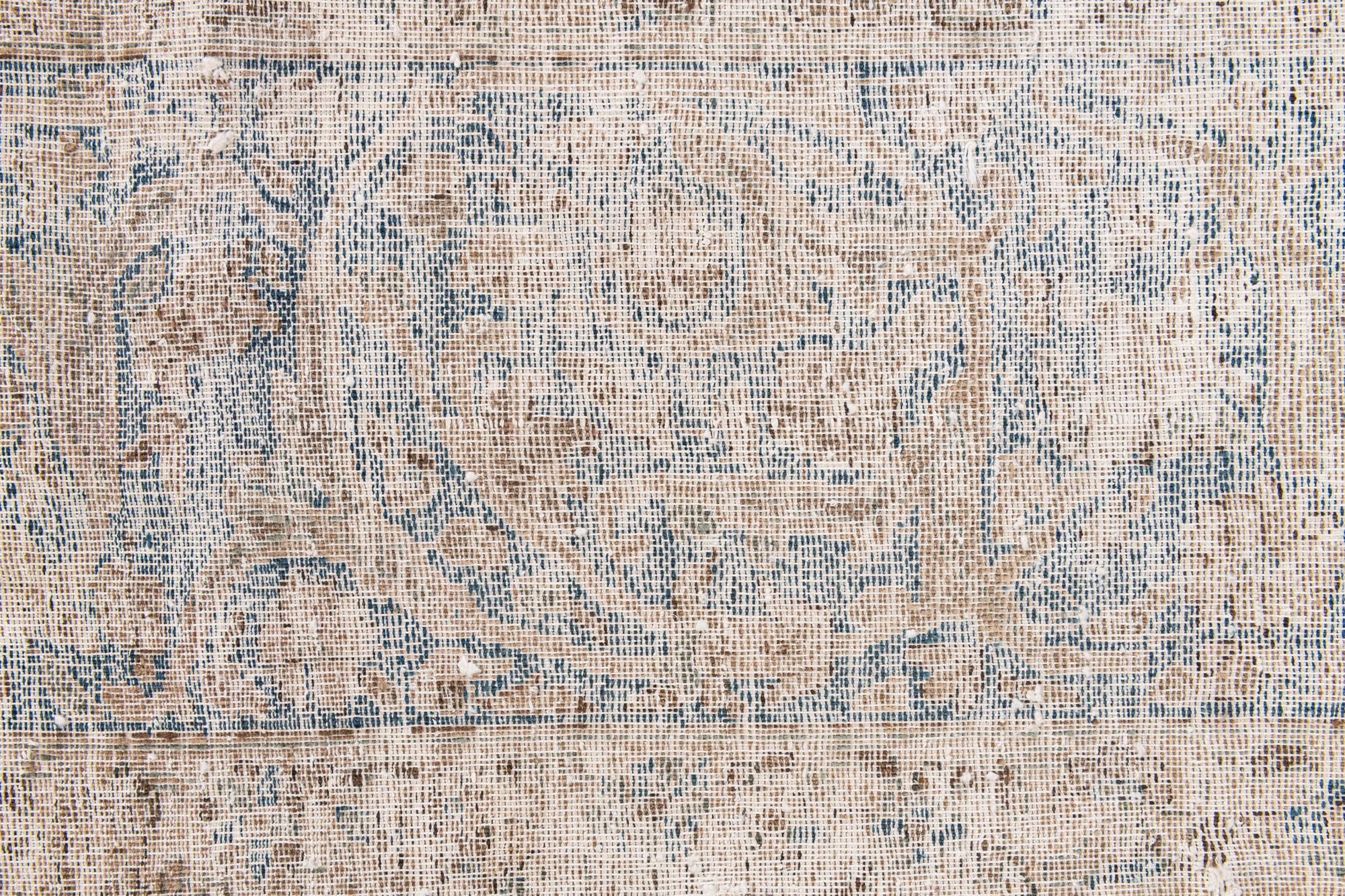 8' 10 x 9' 6 Hand Knotted Ultra Vintage Persian Wool Square Rug