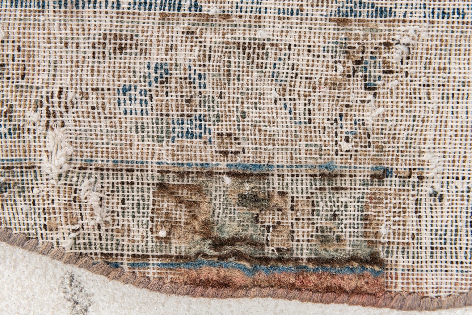 8' 10 x 9' 6 Hand Knotted Ultra Vintage Persian Wool Square Rug