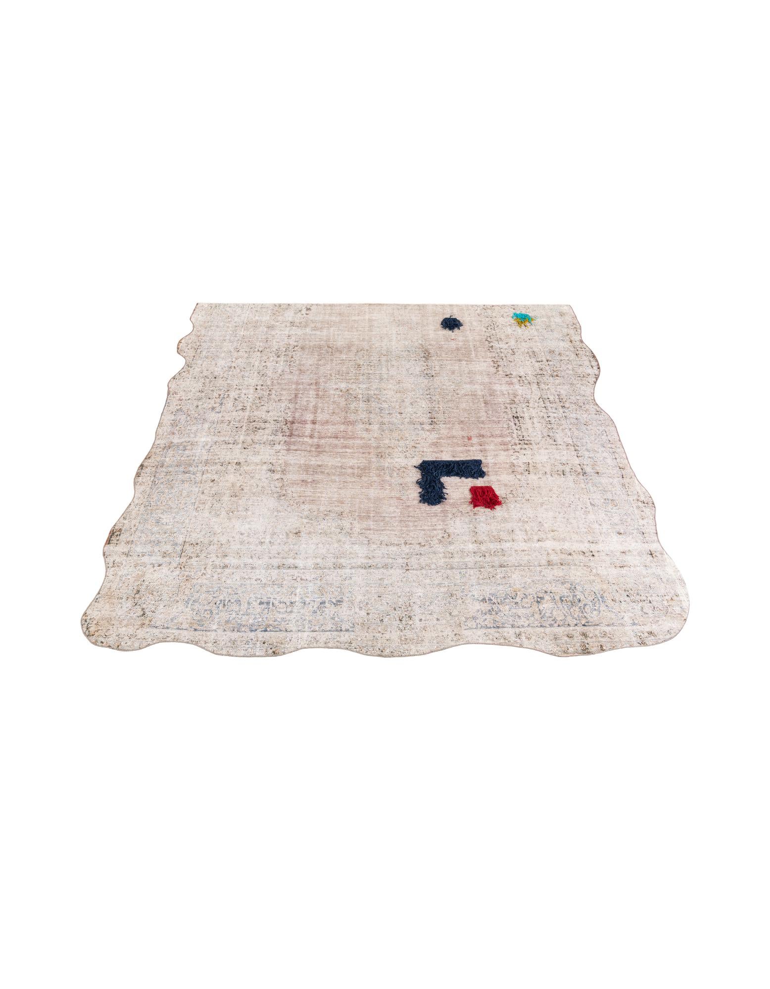 8' 10 x 9' 6 Hand Knotted Ultra Vintage Persian Wool Square Rug