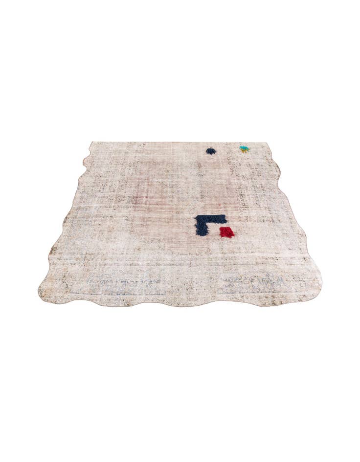 Detail image of 8' 10 x 9' 6 Hand Knotted Ultra Vintage Persian Wool Square Rug