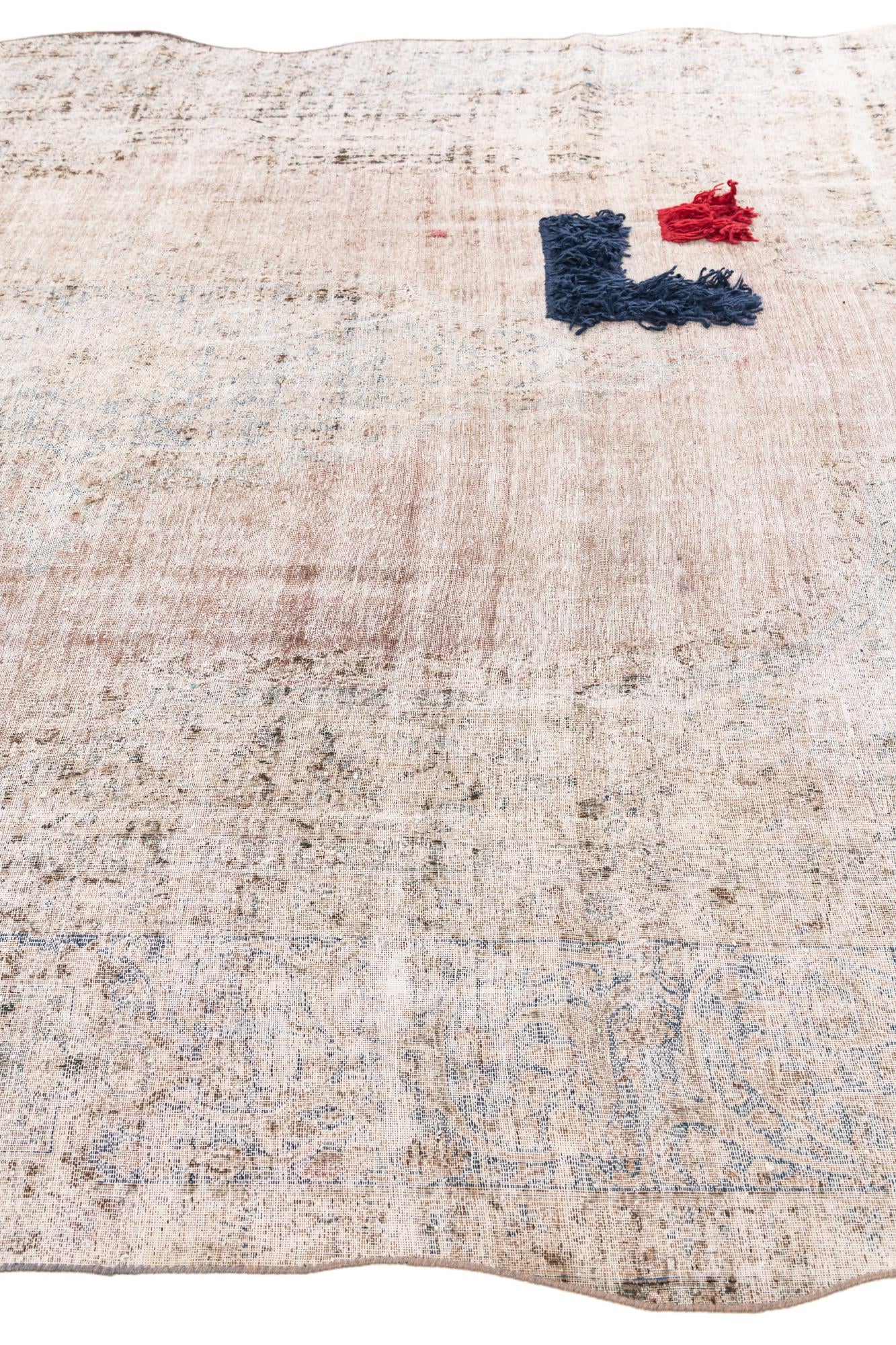 8' 10 x 9' 6 Hand Knotted Ultra Vintage Persian Wool Square Rug