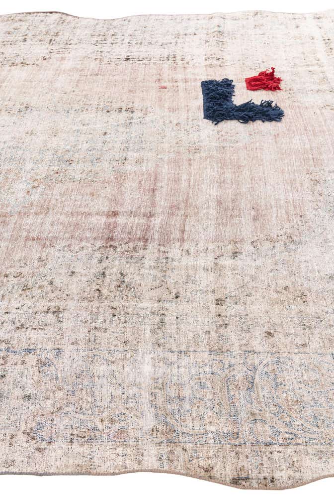 8' 10 x 9' 6 Hand Knotted Ultra Vintage Persian Wool Square Rug