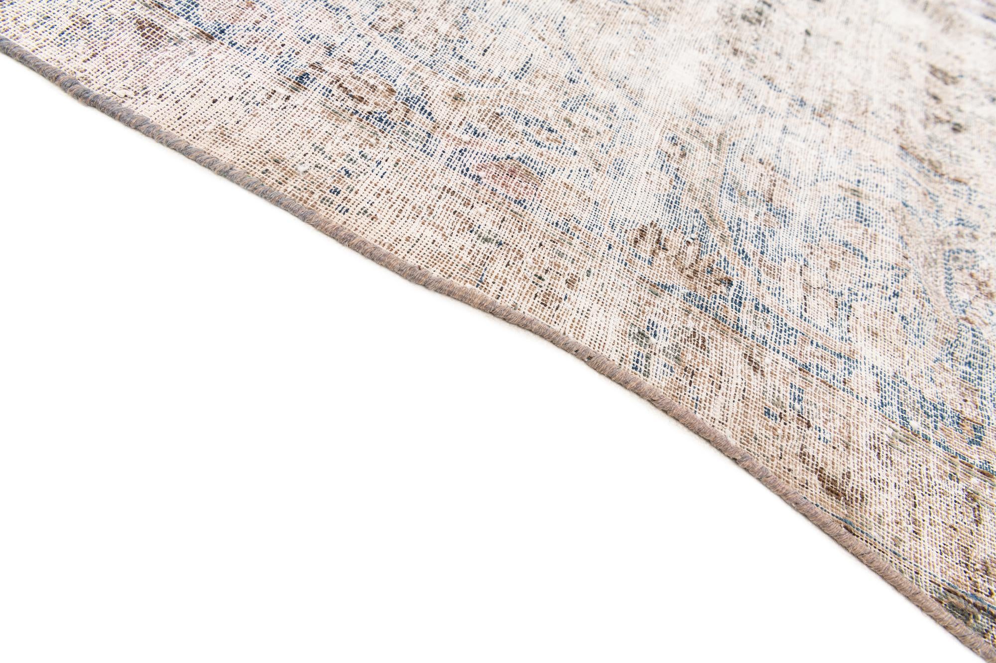 8' 10 x 9' 6 Hand Knotted Ultra Vintage Persian Wool Square Rug