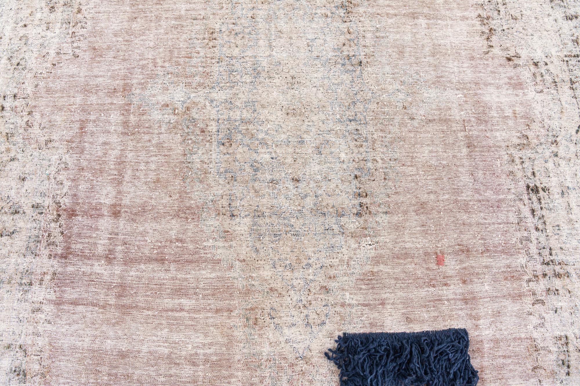 8' 10 x 9' 6 Hand Knotted Ultra Vintage Persian Wool Square Rug