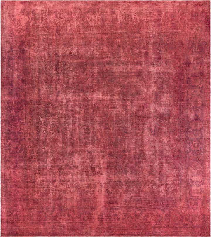 11' 2 x 12' 5 Hand Knotted Ultra Vintage Persian Wool Square Rug