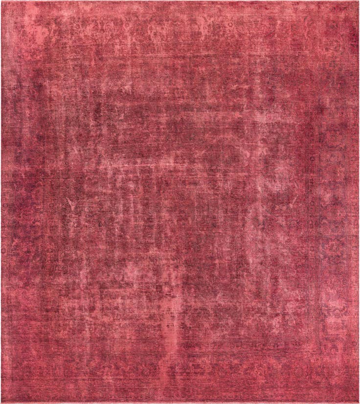Detail image of 11' 2 x 12' 5 Hand Knotted Ultra Vintage Persian Wool Square Rug