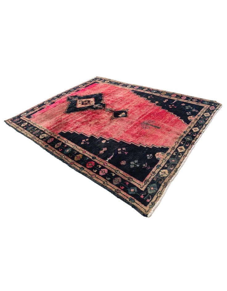 Detail image of 5' 1 x 6' Hand Knotted Ultra Vintage Persian Wool Square Rug
