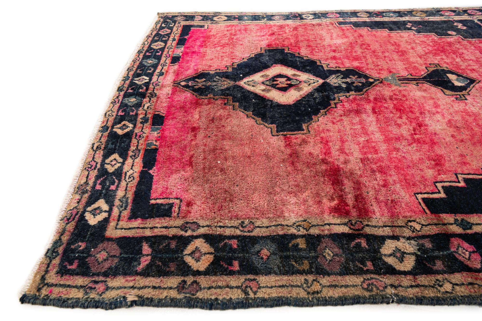 155cm x 185cm anudado a mano Ultra Vintage Alfombra Persa Lana Cuadrado