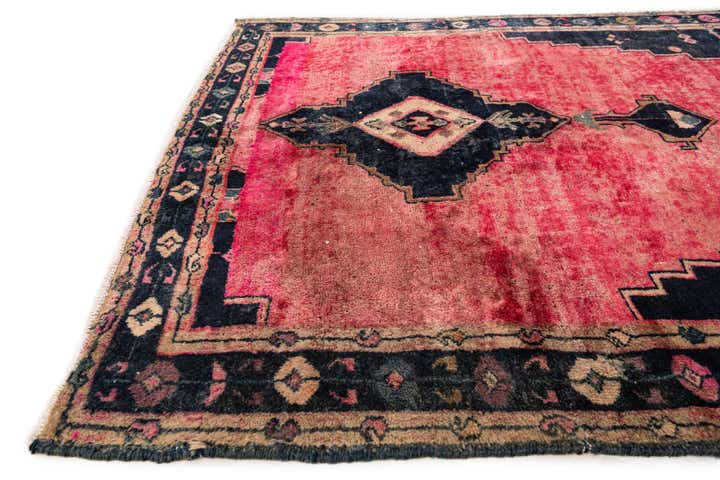 5' 1 x 6' Hand Knotted Ultra Vintage Persian Wool Square Rug