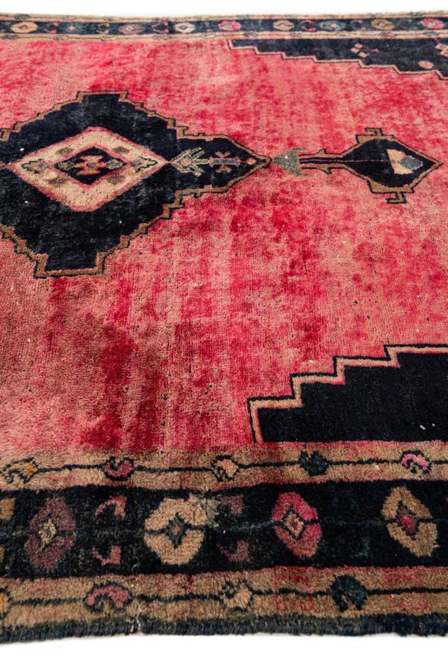 Detail image of 5' 1 x 6' Hand Knotted Ultra Vintage Persian Wool Square Rug