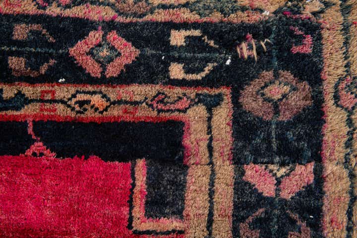 5' 1 x 6' Hand Knotted Ultra Vintage Persian Wool Square Rug