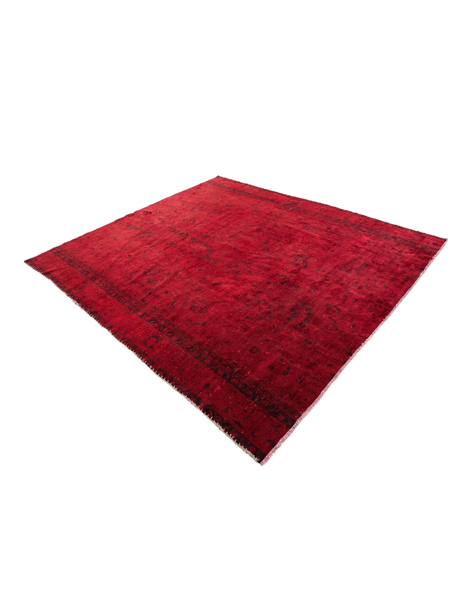 6' 10 x 7' 4 Hand Knotted Ultra Vintage Persian Wool Square Rug