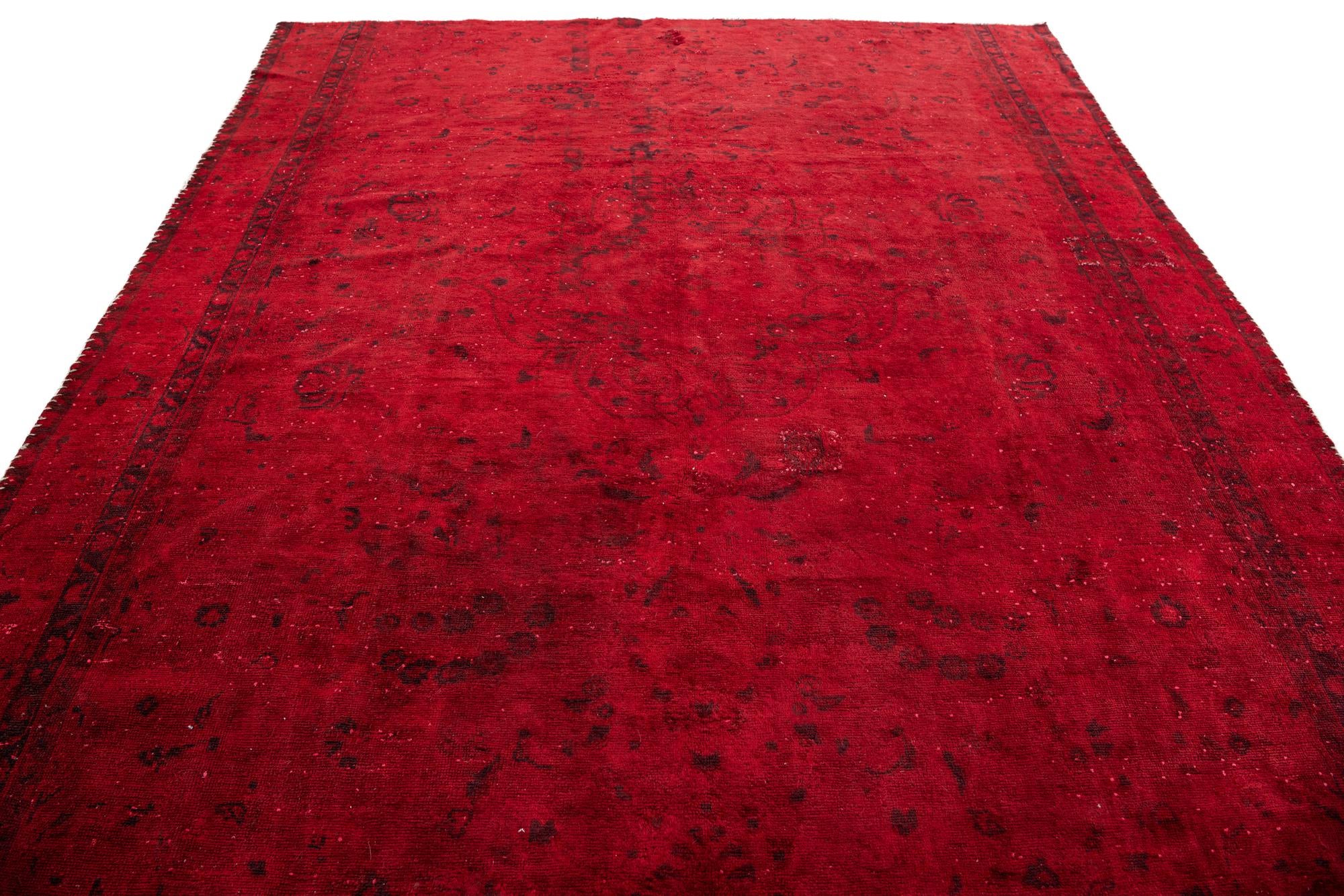 6' 10 x 7' 4 Hand Knotted Ultra Vintage Persian Wool Square Rug