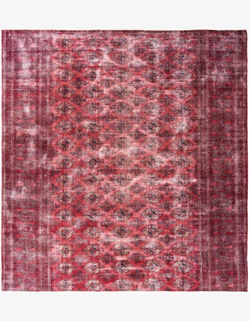 10' x 10' 6 Hand Knotted Ultra Vintage Persian Wool Square Rug