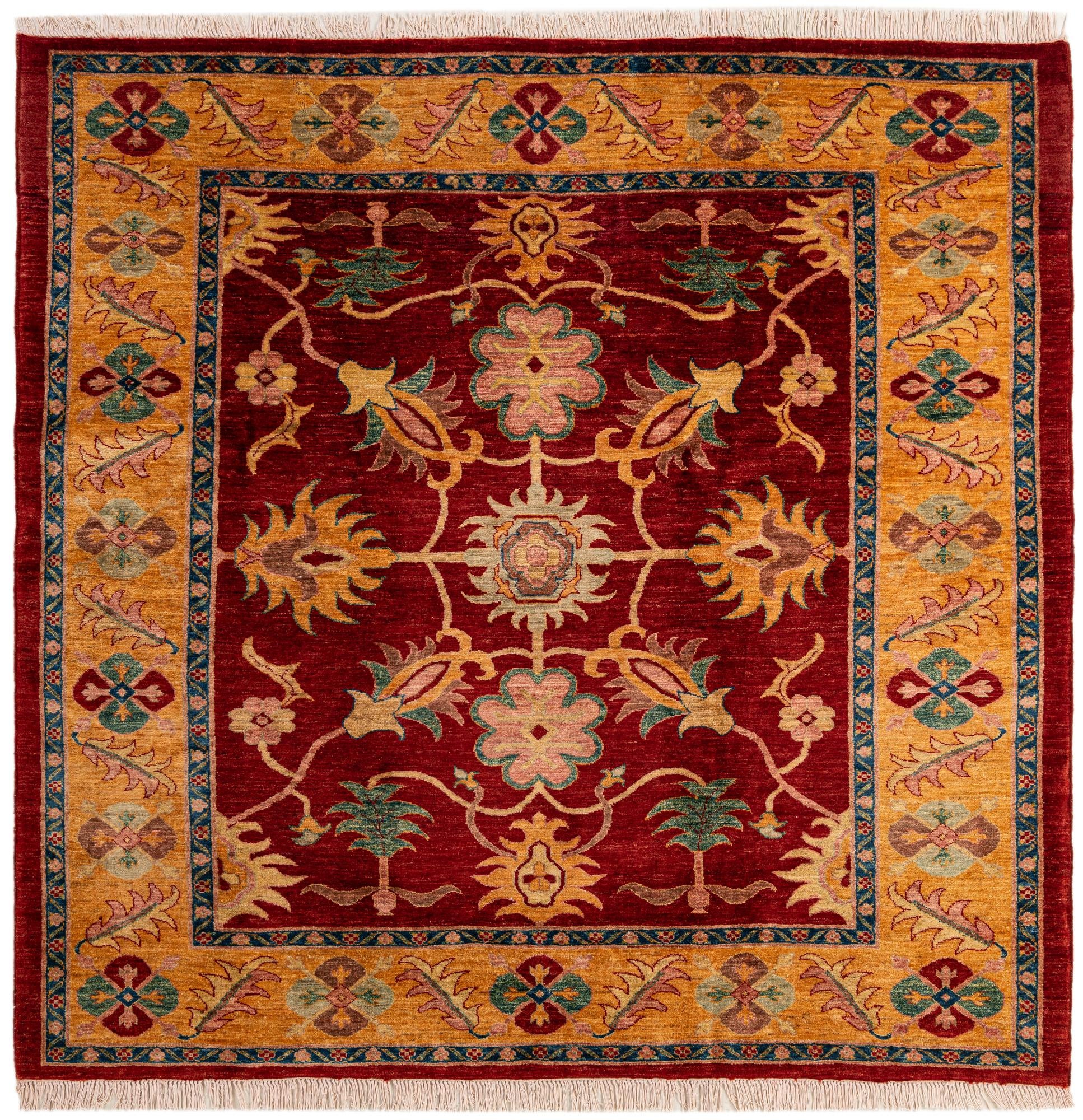 195cm x 195cm anudado a mano Ziegler Alfombra Lana Cuadrado