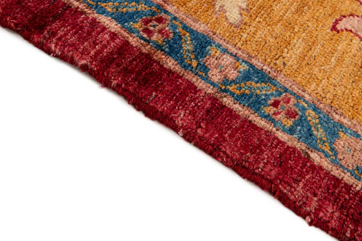 Detail image of 6' 1 x 6' 6 Hand Knotted Ziegler Wool Square Rug