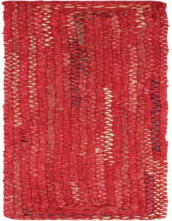 Detail image of 1' 2 x 8' Handmade Braided Chindi Table Runner Rug