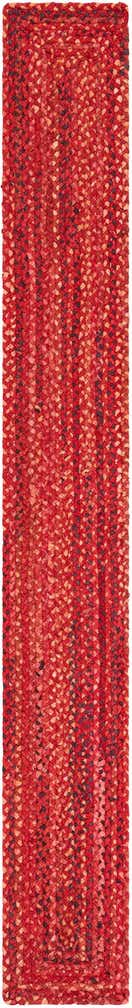 1' 2 x 10' Handmade Braided Chindi Table Runner Rug