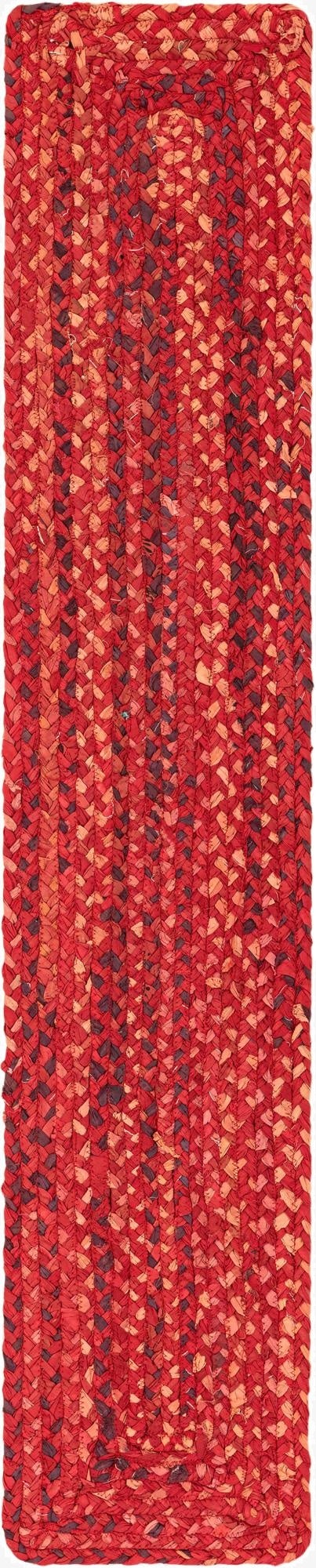Primary image 1' 2 x 6' 1  Hand Braided Chindi Table Runner Rug