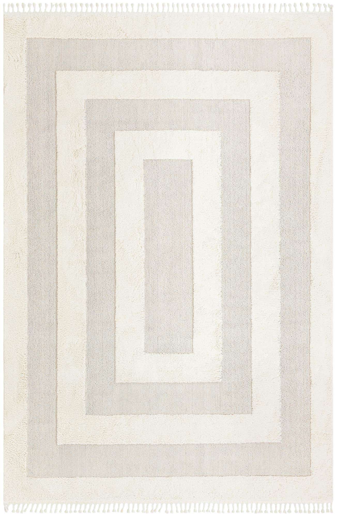 9' 6 x 14' 3 Rickard · Border rug, ivory