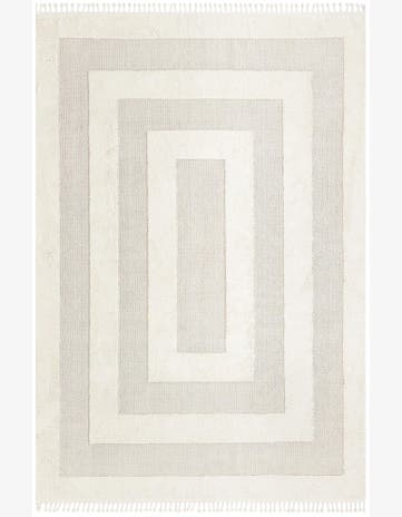 9' 6 x 14' 3 Rickard · Border rug, ivory