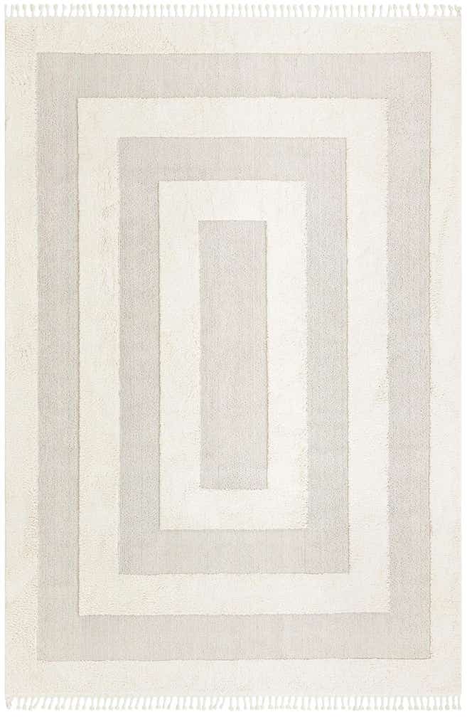 9' 6 x 14' 3 Rickard · Border rug, ivory
