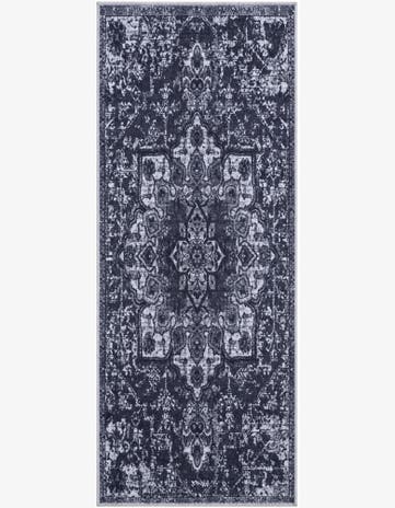 2' x 5' Rideout · Distressed medallion rug, charcoal and gray