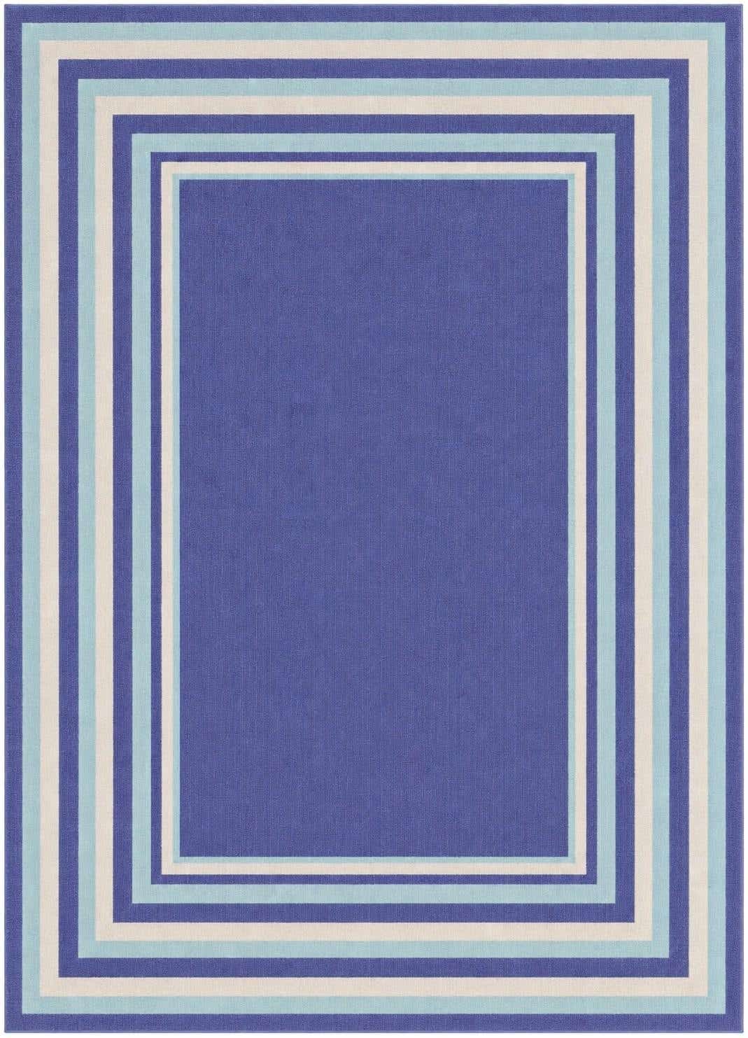 7' 10 x 11' Rookwood · Border rug, blue