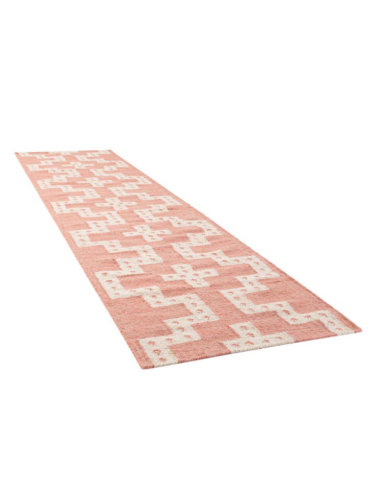 Detail image of 2' 7 x 12'  Hand Woven Kilim Wool Runner Rug