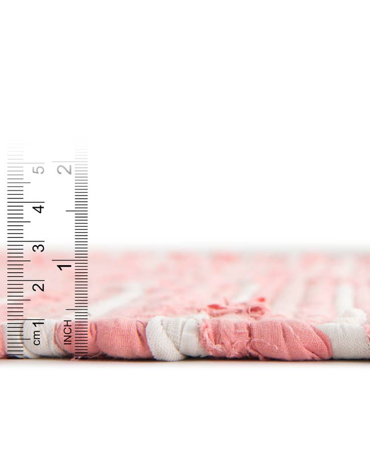 Detail image of 2' 2 x 3' 7 Hand Woven Chindi Cotton Hearth Rug