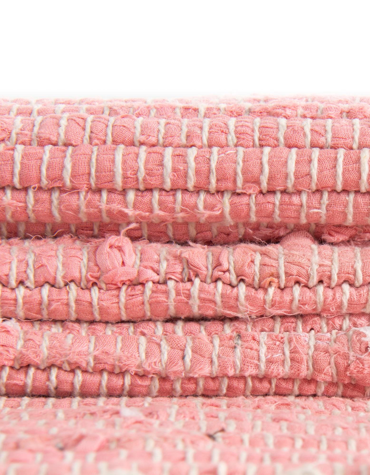 2' 2 x 3' 7 Hand Woven Chindi Cotton Hearth Rug