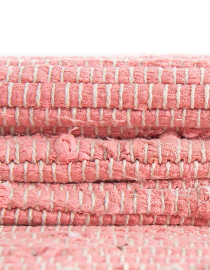 Detail image of 2' 2 x 3' 7 Hand Woven Chindi Cotton Hearth Rug