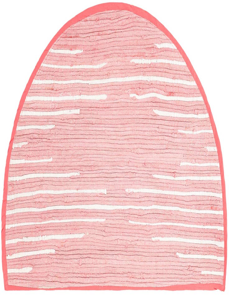 Detail image of 2' 2 x 3' 7 Hand Woven Chindi Cotton Hearth Rug