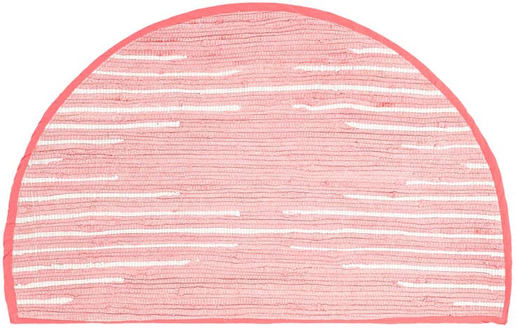 Detail image of 2' 2 x 3' 7 Hand Woven Chindi Cotton Hearth Rug