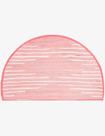 Rose Hand Woven Chindi Cotton Hearth Rug