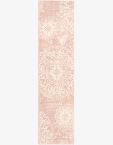 Rose Pink and Ivory Monaco Runner Rug