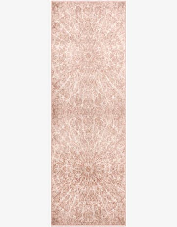 Rose Pink and Ivory Monaco Runner Rug