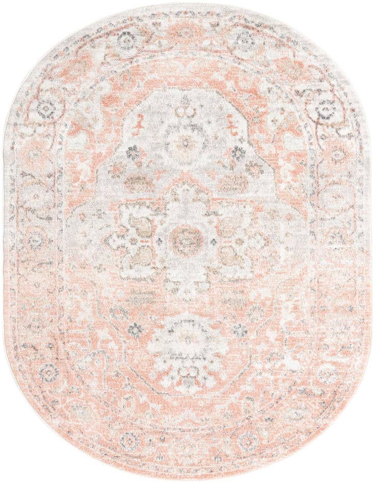 Detail image of 5' 3 x 8' Madeline Vintage Oval Rug